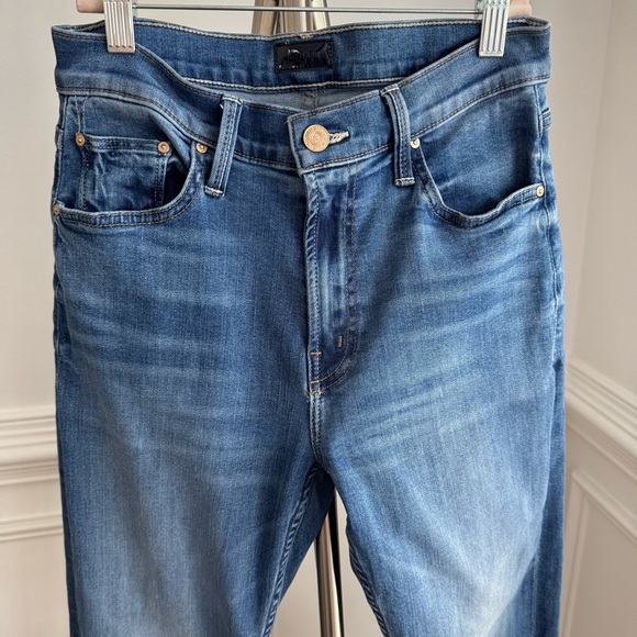 MOTHER The Mid Rise Rider Ankle Lhasa Love Wash Size 28 - Picture 3 of 8